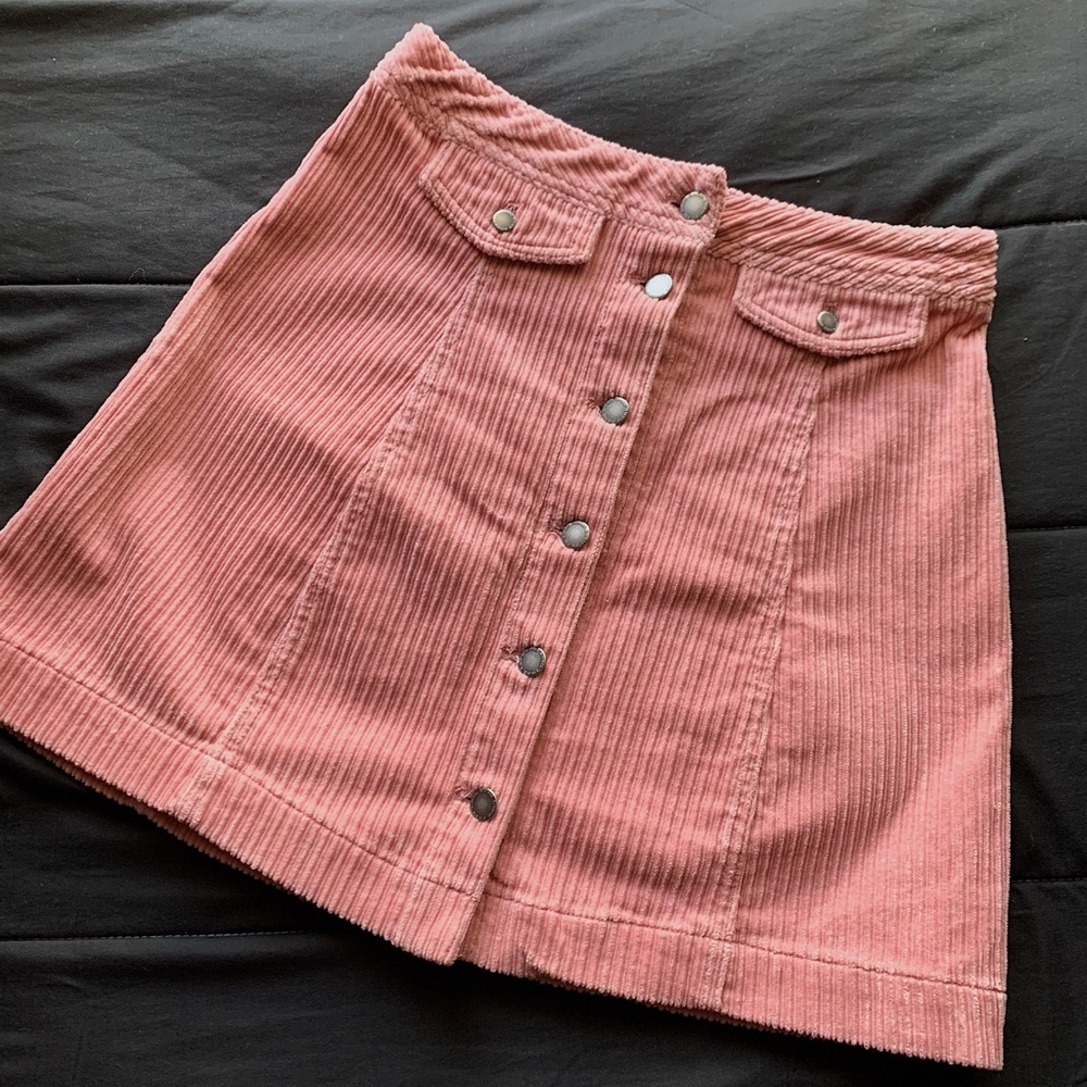 PINK CORDUROY SKIRT